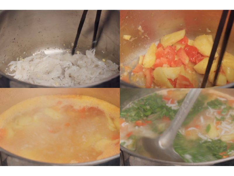Các bước nấu nướng canh chua cá ngần 