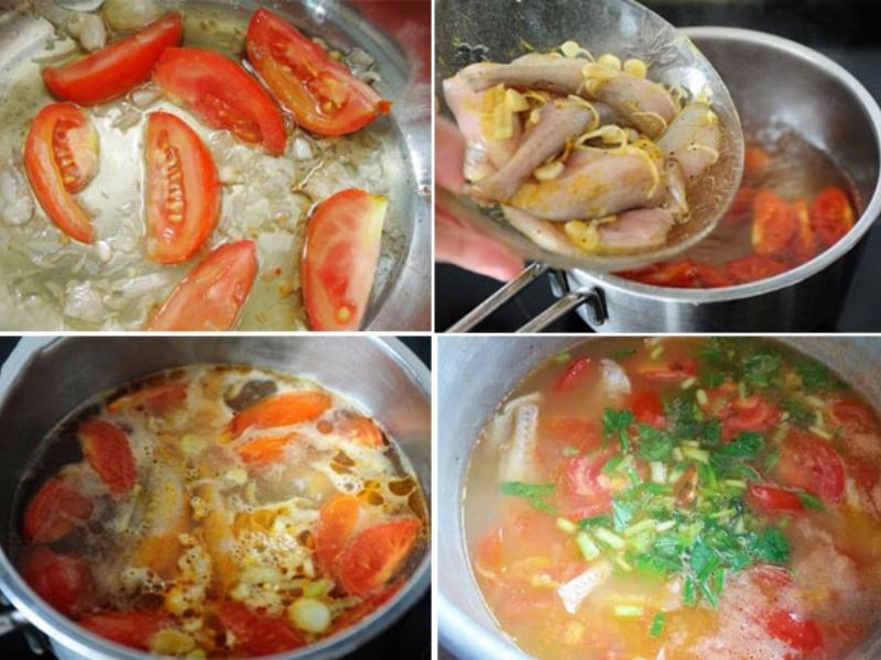 Các bước nấu canh chua cá khoai 