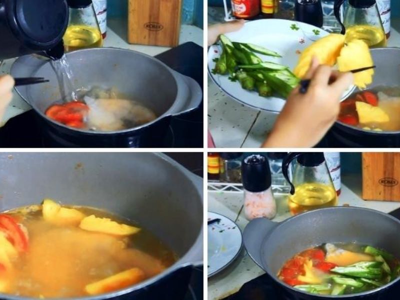 Nấu canh chua cá thu
