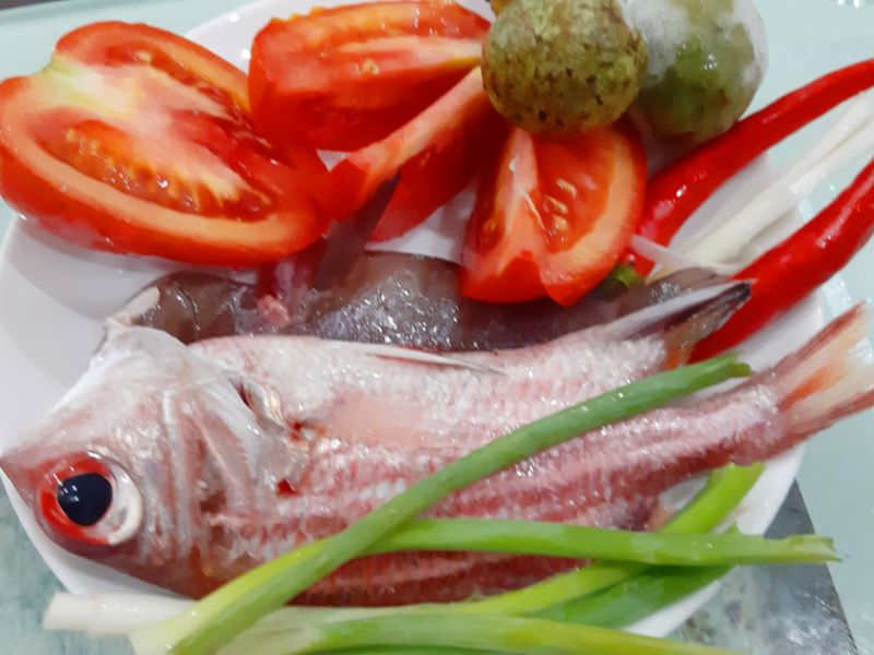 Nguyên liệu dùng để nấu món canh cá bã trầu nấu ngọt 